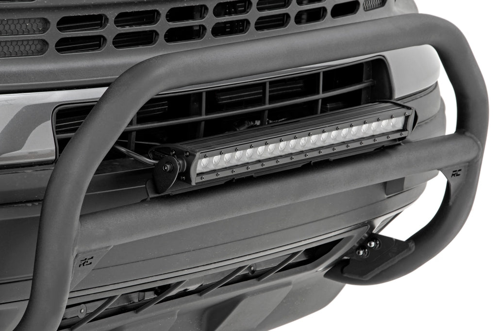 Nudge Bar 20 Inch Black Series Single Row LED 21-Up Ford Bronco Sport Rough Country