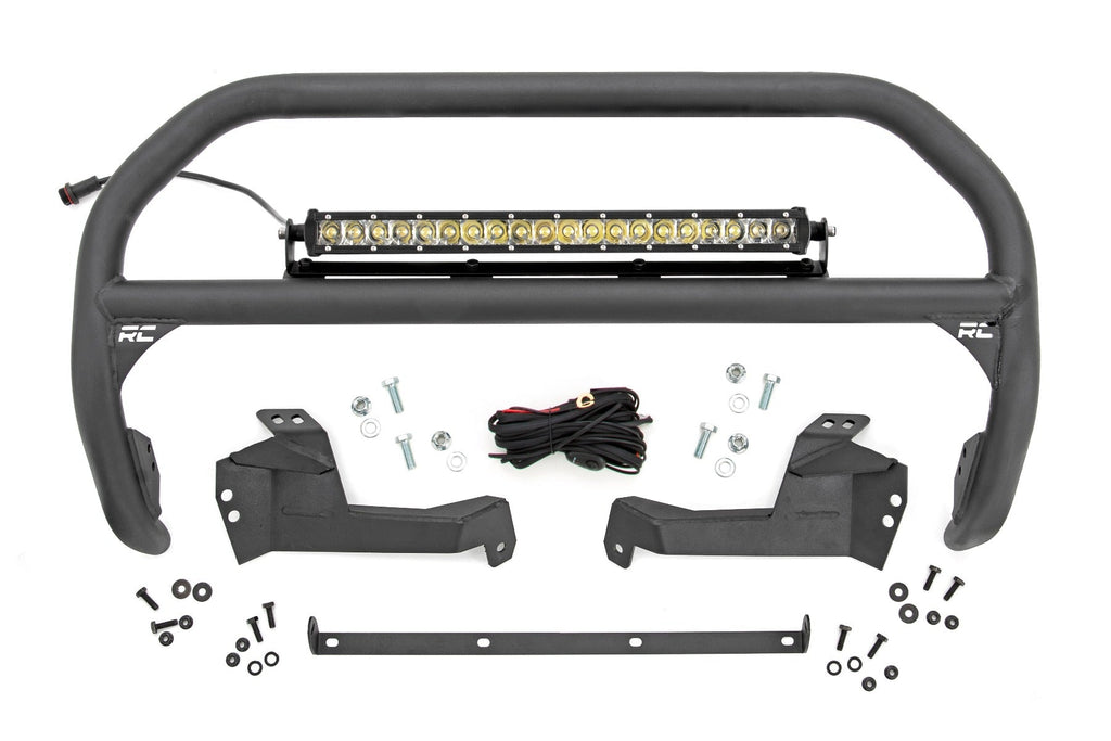 Rough Country Mounting Brackets(Lighting) Nudge Bar 20 Inch Chrome Series Single Row LED 21-Up Ford Bronco Sport Rough Country - 51043