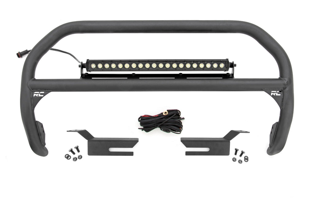 Rough Country Bumper Bull Bar Nudge Bar 20 Inch Black Series Single Row LED 21-Up Ford Bronco 4WD Rough Country - 51046