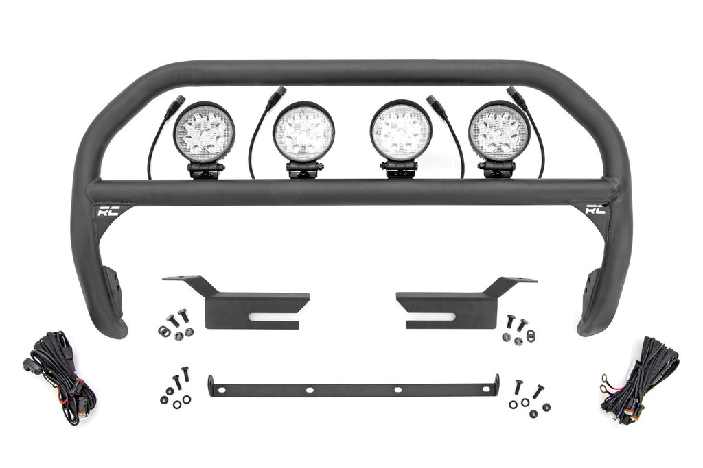 Rough Country Bumper Bull Bar Nudge Bar 4 Inch Round Led (x4) 21-Up Ford Bronco 4WD Rough Country - 51049