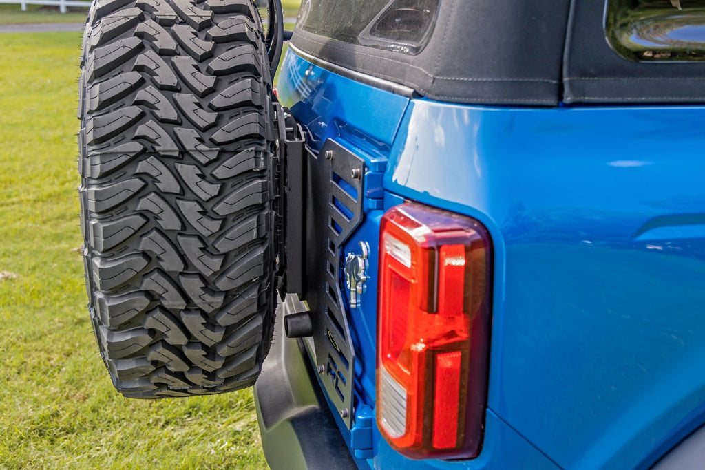 Rough Country Spare Tire Relocation Kit Spare Tire Relocation Tailgate and Reinforcement Bracket 21-Up Ford Bronco Rough Country - 51055