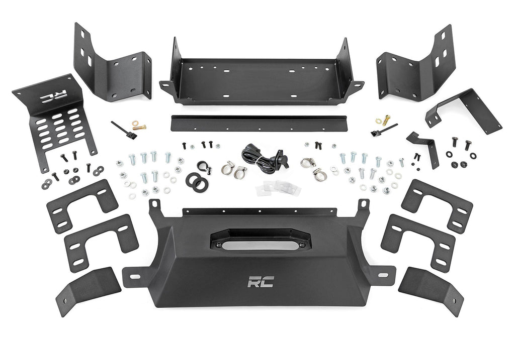 Rough Country Winch Mount Plate Hidden Winch Mount All Models Ford Bronco 4WD 21-Up Rough Country - 51065