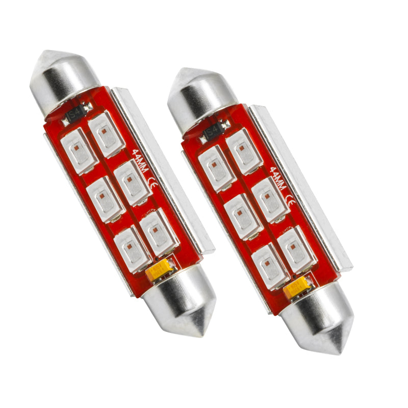 ORACLE Lighting Bulbs Oracle 44MM 6 LED 3-Chip Festoon Bulbs (Pair) - Green SEE WARRANTY