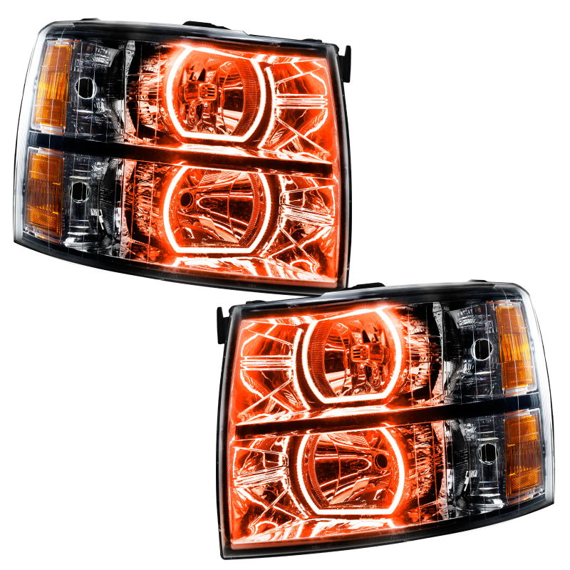 ORACLE Lighting Headlights Oracle 07-13 Chevrolet Silverado SMD HL - Black - Square - ColorSHIFT w/ BC1 Controller SEE WARRANTY