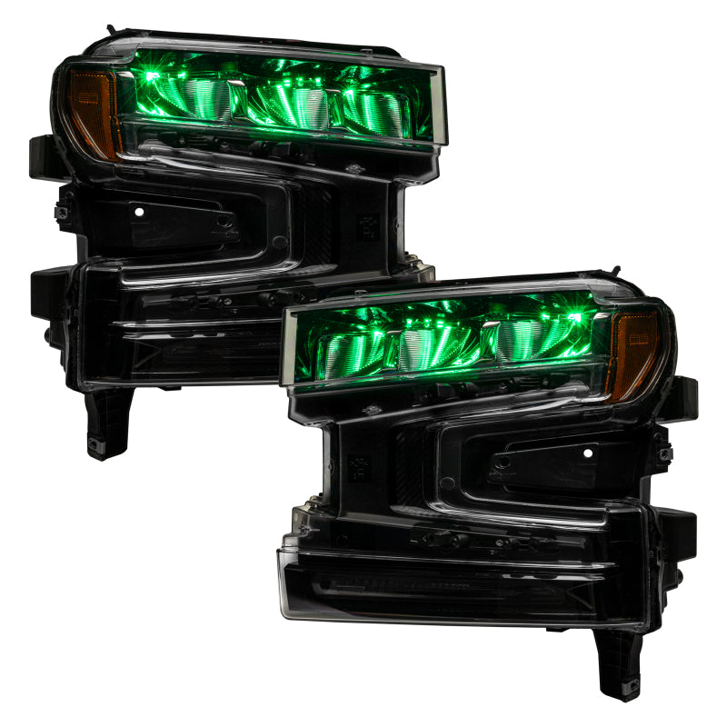 ORACLE Lighting Headlights Oracle 19-21 Silverado/Sierra 1500 RGB Demon Eye Headlight Kit - w/o Controller SEE WARRANTY