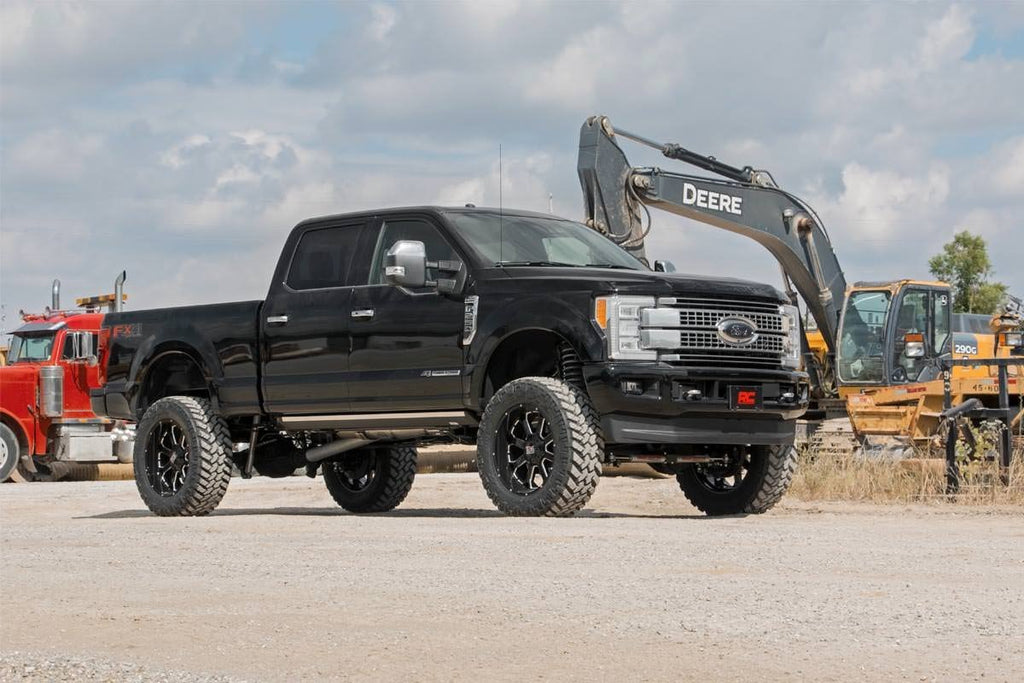 6 Inch Ford 4-Link Suspension Lift Kit 3.5 Inch Axle Diam Vertex Reservoir Shocks 17-19 F-250 4WD Diesel w/o Overloads Rough Country