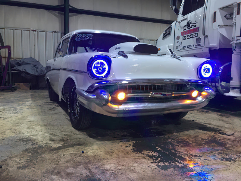 ORACLE Lighting Headlights Oracle Pre-Installed Lights 7 IN. Sealed Beam - Blue Halo SEE WARRANTY