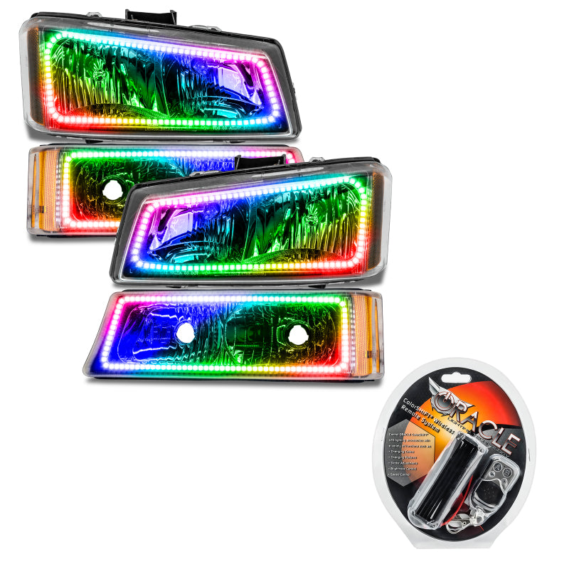 ORACLE Lighting Headlights Oracle 03-06 Chevy Silverado Pre-Assembled Headlights w/ Parking Lights - ColorSHIFT SEE WARRANTY