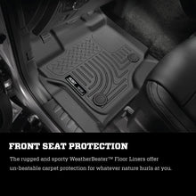 Load image into Gallery viewer, Husky Liners 2017 Ford Super Duty (Crew Cab / Super Cab) WeatherBeater Black Front Floor Liners