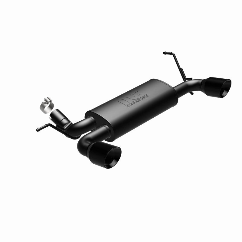 Magnaflow Axle Back MagnaFlow 07-17 Jeep Wrangler JK 3.8/3.6L Dual Split Rear Exit Black Axle-Back Exhaust