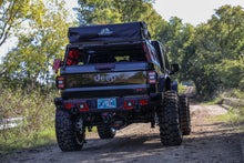 Load image into Gallery viewer, 2020-2025 Jeep Gladiator Rear Bumper Full width Sensor Cutouts Reverse Light Cutouts Texture Black Powdercoat Bodyguard Bumpers