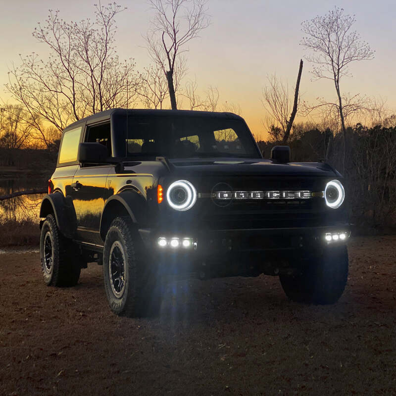 ORACLE Lighting Fog Lights ORACLE Lighting 21-22 Ford Bronco Triple LED Fog Light Kit for Steel Bumper - White SEE WARRANTY