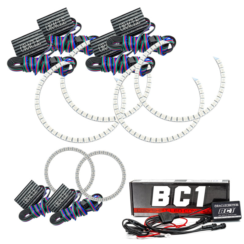 ORACLE Lighting Headlights Oracle Jeep Grand Cherokee 11-13 Triple Halo Kit - ColorSHIFT w/ BC1 Controller SEE WARRANTY