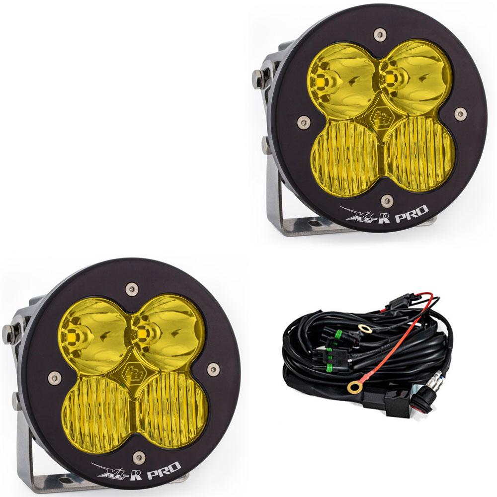 Baja Designs LED Light Pods LED Light Pods Amber Lens Driving Combo Pattern Pair XL R Pro Series Baja Designs - 537813