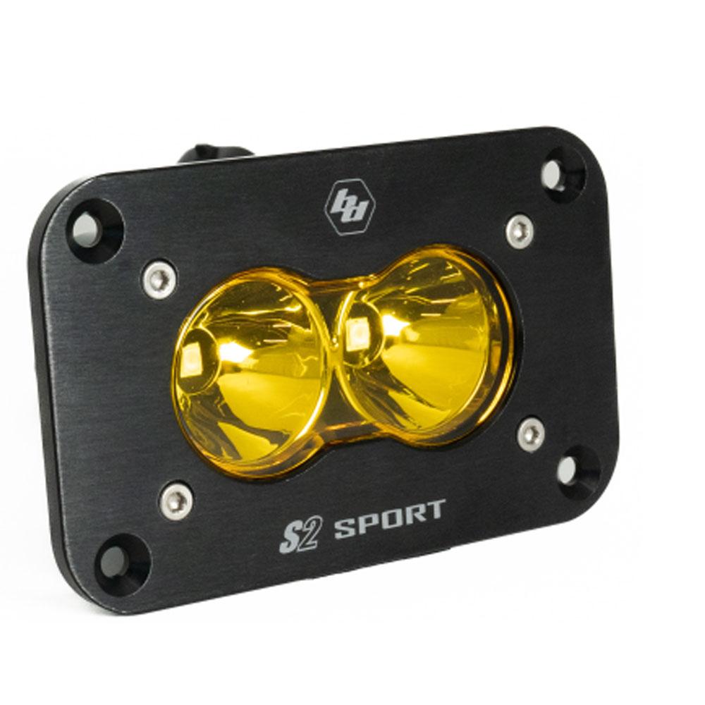 Baja Designs Work Lights LED Work Light Amber Lens Spot Pattern Flush Mount Each S2 Sport Baja Designs - 541011