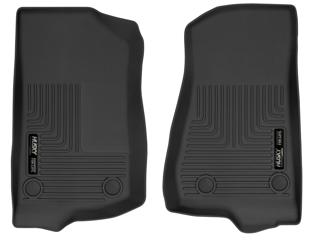 X-act Contour Front Floor Liners For 2018-2024 Jeep Wrangler JL 2020-2025 Jeep Gladiator Husky Liners