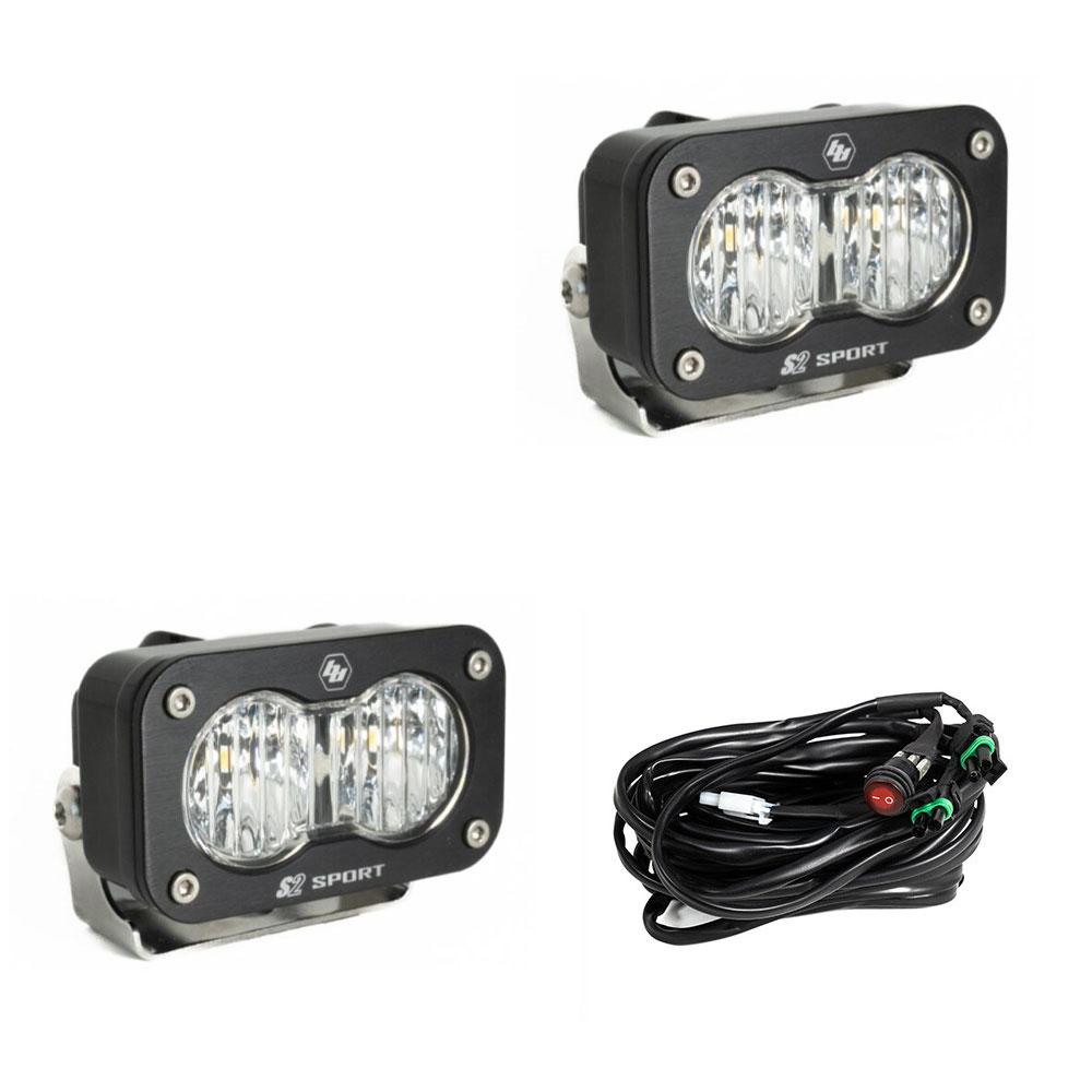 Baja Designs Work Lights LED Work Light Clear Lens Wide Cornering Pattern Pair S2 Sport Baja Designs - 547805
