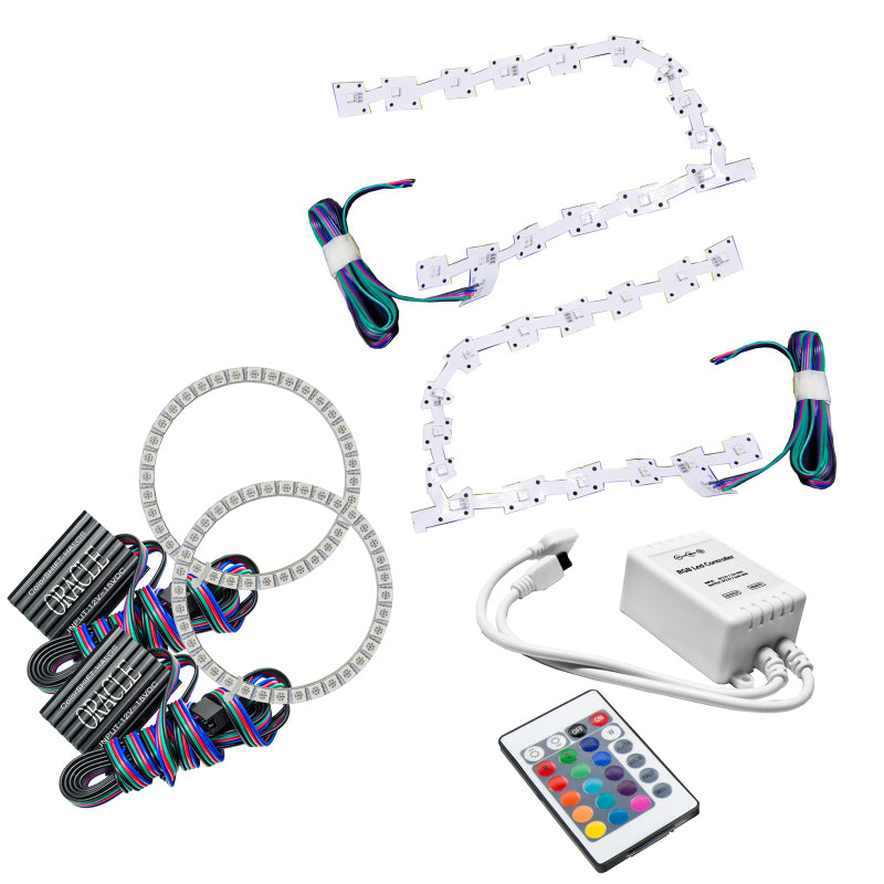 ORACLE Lighting Headlights Oracle 11-19 Chrysler 300C DRL Upgrade w/ Halo Kit - ColorSHIFT w/ Simple Controller SEE WARRANTY
