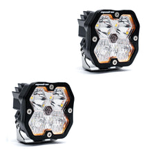 Load image into Gallery viewer, Squadron 2.0 Sport Black LED Auxiliary Light Pod Pair (No Harness) Universal Clear Driving/Combo Baja Designs