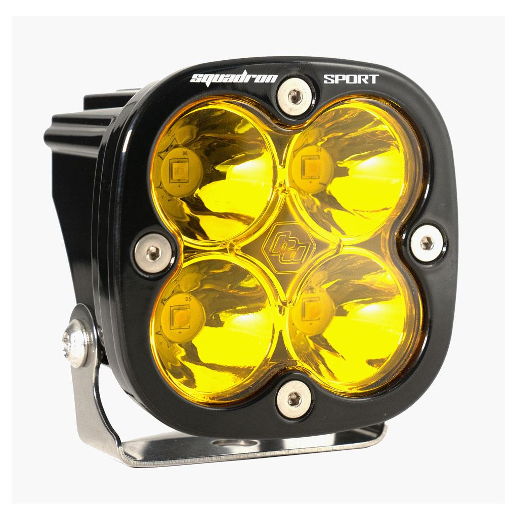 Baja Designs Fog Lights LED Light Pod Spot Pattern Clear Amber Black Squadron Sport Baja Designs - 550011