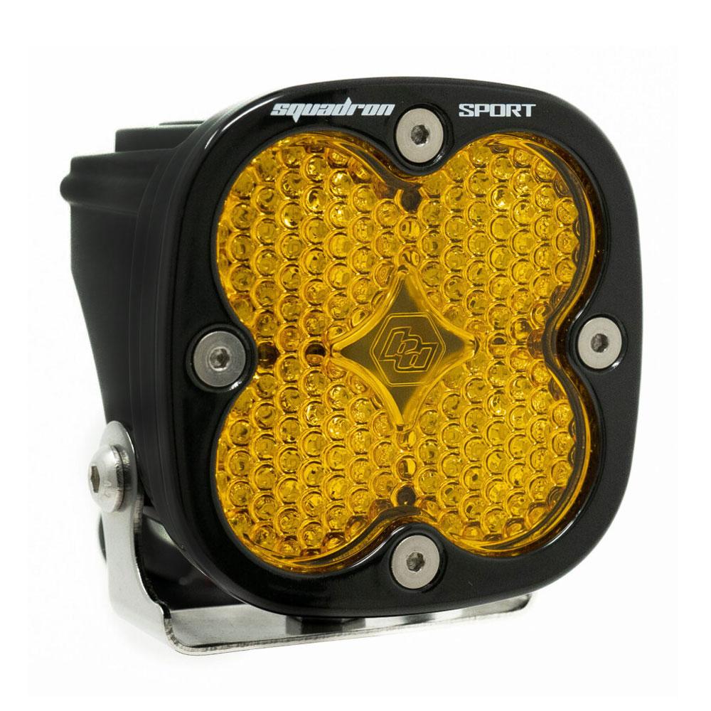 Baja Designs LED Light Pods LED Light Pod Work/Scene Pattern Amber Black Squadron Sport Baja Designs - 550016