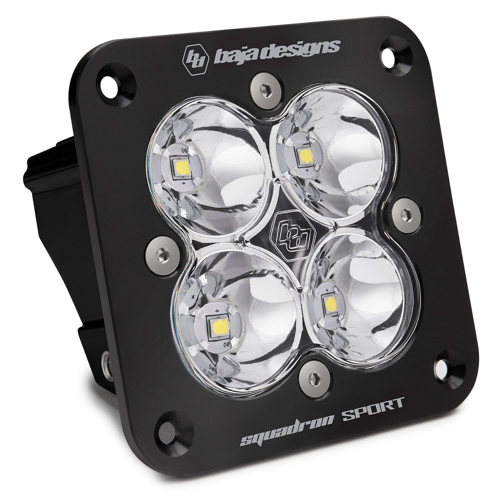 Baja Designs LED Light Pods Flush Mount LED Spot Clear Black Squadron Sport Baja Designs - 551001