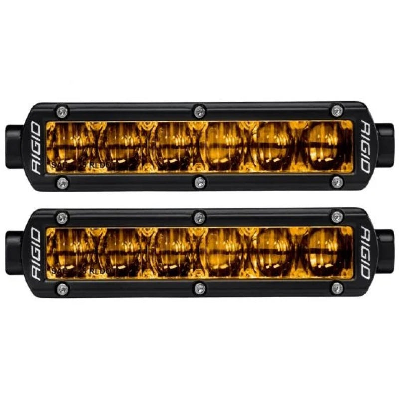 Rigid Industries Light Bars & Cubes Rigid Industries 6in SR-Series Pro Dot / SAE Fog Lights (Pair) - Selective Yellow