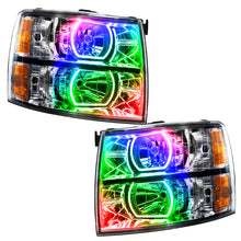 Load image into Gallery viewer, ORACLE Lighting Headlights Oracle 07-13 Chevrolet Silverado SMD HL - Square Style - ColorSHIFT w/ Simple Cntrl SEE WARRANTY