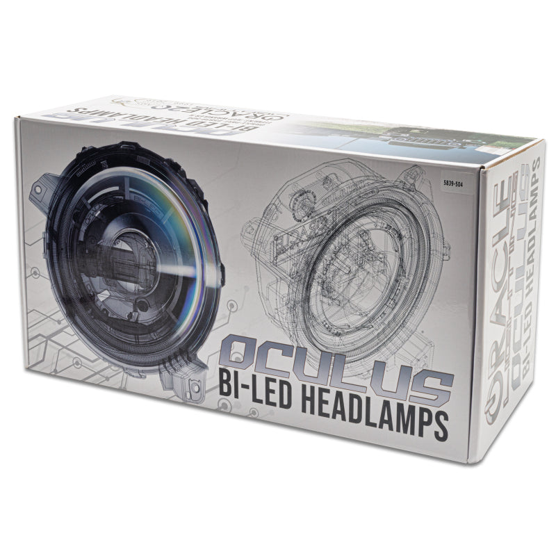 ORACLE Lighting Headlights Oracle Jeep Wrangler JL Oculus Bi-LED Projector Headlights- Graphite Metallic - 5500K SEE WARRANTY