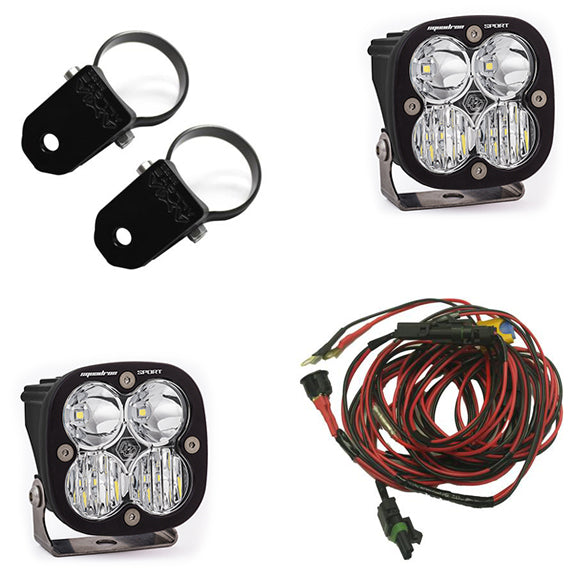 Baja Designs LED Light Pods Polaris LED Light Pods 2 Inch Harness A Pillar Mounts Kit Squadron Sport Baja Designs - 557102