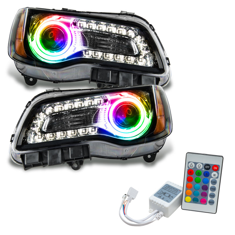 ORACLE Lighting Headlights Oracle 11-14 Chrysler 300C SMD HL - Black - NON HID - ColorSHIFT w/ Simple Controller SEE WARRANTY