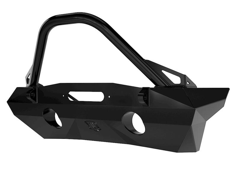 ICON Bumpers - Steel ICON 07-18 Jeep Wrangler JK Pro Series Front Bumper Rec Winch Mount w/Bar/Tabs