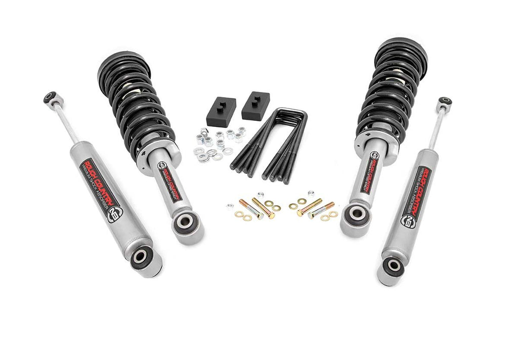 Rough Country Leveling Kit 2.0 Inch Ford Leveling Kit w/N3 Struts and Shocks For 2021 F-150 Rough Country - 57131