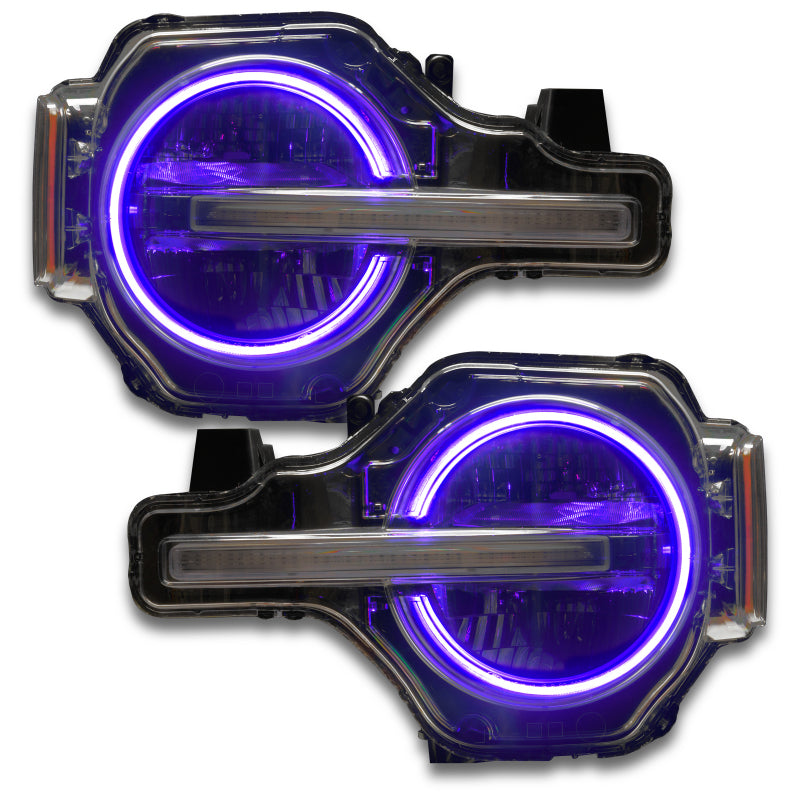 ORACLE Lighting Headlights Oracle 2021 Ford Bronco DRL Upgrade w/ Halo Kit - ColorSHIFT w/ 2.0 Controller SEE WARRANTY