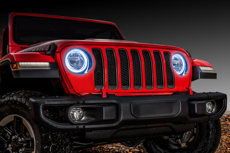 ORACLE Lighting Fog Lights Oracle Jeep Wrangler JL/Gladiator JT LED Surface Mount Headlight Halo Kit - White SEE WARRANTY