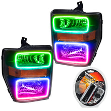 Load image into Gallery viewer, ORACLE Lighting Headlights Oracle 08-10 Ford F250/350 LED HL - Black - ColorSHIFT SEE WARRANTY