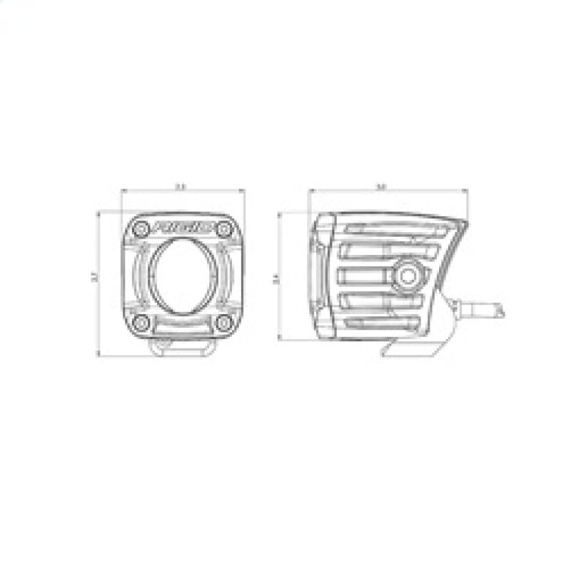 Rigid Industries Light Bars & Cubes Rigid Industries Revolve Pod w/Amber Trim Ring - Pair