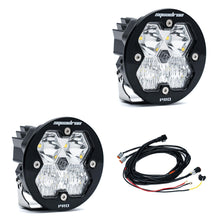 Load image into Gallery viewer, Squadron-R 2.0 Pro Black LED Auxiliary Light Pod Pair Universal Clear Driving/Combo Baja Designs