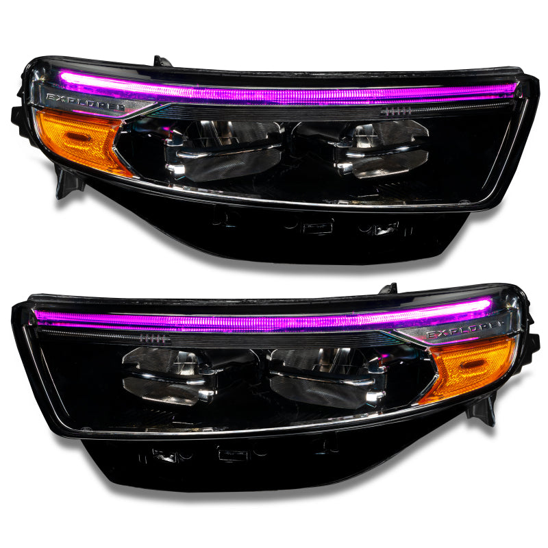 ORACLE Lighting Headlights Oracle 20-22 Ford Explorer Dynamic RGB Headlight DRL Kit - - w/ Simple Controller SEE WARRANTY