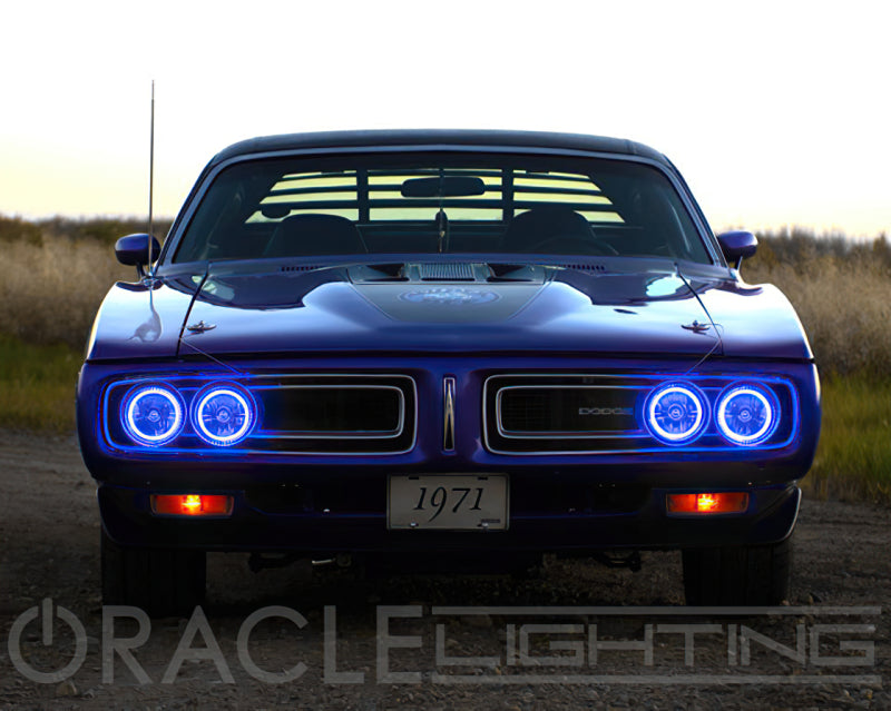 ORACLE Lighting Headlights Oracle Pre-Installed Lights 5.75 IN. Sealed Beam - Blue Halo SEE WARRANTY