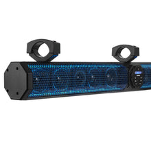 Load image into Gallery viewer, 37" Marine Amplified Soundbar with Bluetooth USB &amp; RGB Lighting 10 Speakers 1200 Watts