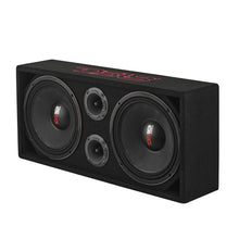 Load image into Gallery viewer, Loaded Voceteo Enclosure with Dual 10" Mids, Dual 3.78" Tweeters, Amplifier &amp; Speakon Cable