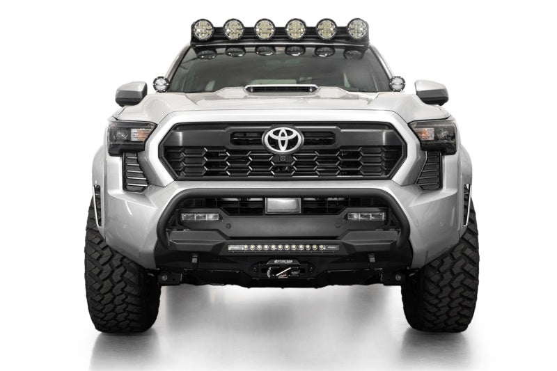 Addictive Desert Designs Bumpers - Steel ADD 2024+ Toyota Tacoma Stealth Center Mount Winch Front Bumper w/ Top Hoop