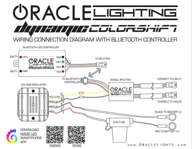 ORACLE Lighting Headlights Oracle Ford Superduty 17-19 Dynamic Headlight DRL - ColorSHIFT - Dynamic SEE WARRANTY