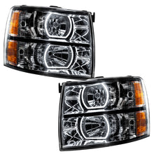 Load image into Gallery viewer, ORACLE Lighting Headlights Oracle 07-13 Chevrolet Silverado SMD HL - Black - Square - ColorSHIFT w/ BC1 Controller SEE WARRANTY