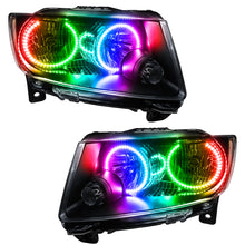 Load image into Gallery viewer, ORACLE Lighting Headlights Oracle 11-13 Jeep Grand Cherokee SMD HL (Non-HID) - Chrome - ColorSHIFT w/ 2.0 Cntrl SEE WARRANTY