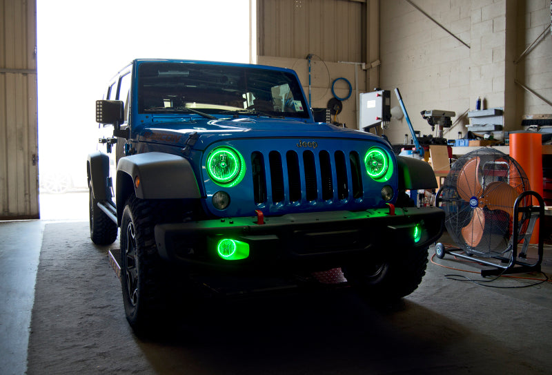 ORACLE Lighting Headlights Oracle 07-16 Jeep Wrangler JK SMD HL - ColorSHIFT w/ BC1 Controller SEE WARRANTY