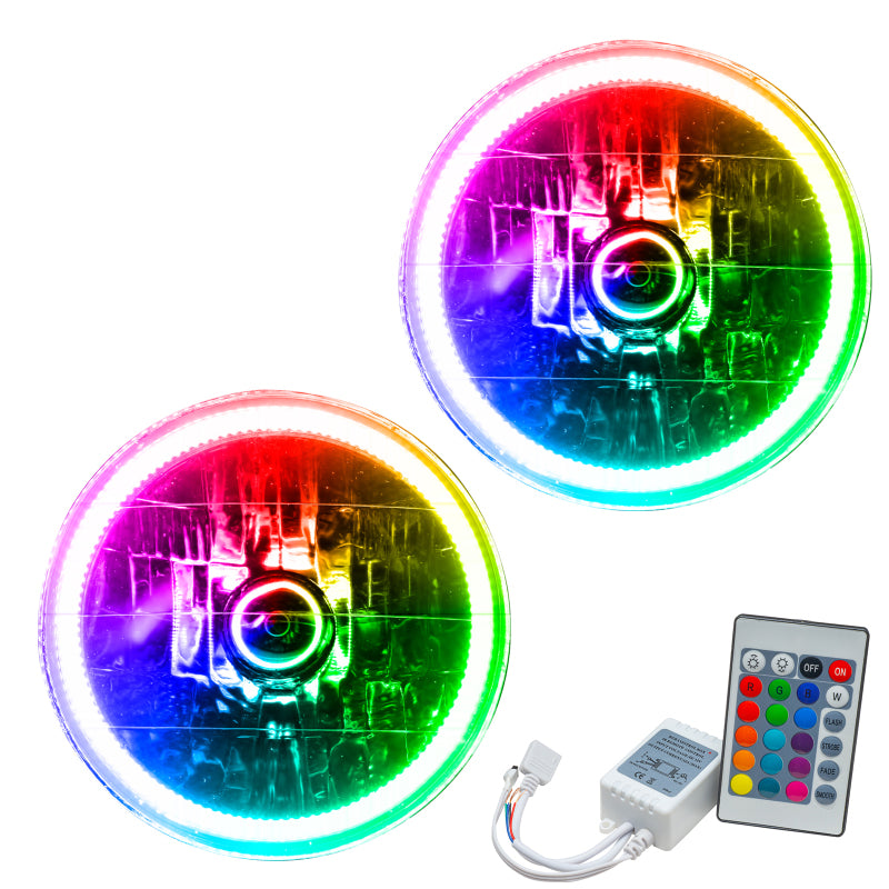 ORACLE Lighting Headlights Oracle 97-06 Jeep Wrangler TJ SMD HL - ColorSHIFT w/ Simple Controller SEE WARRANTY