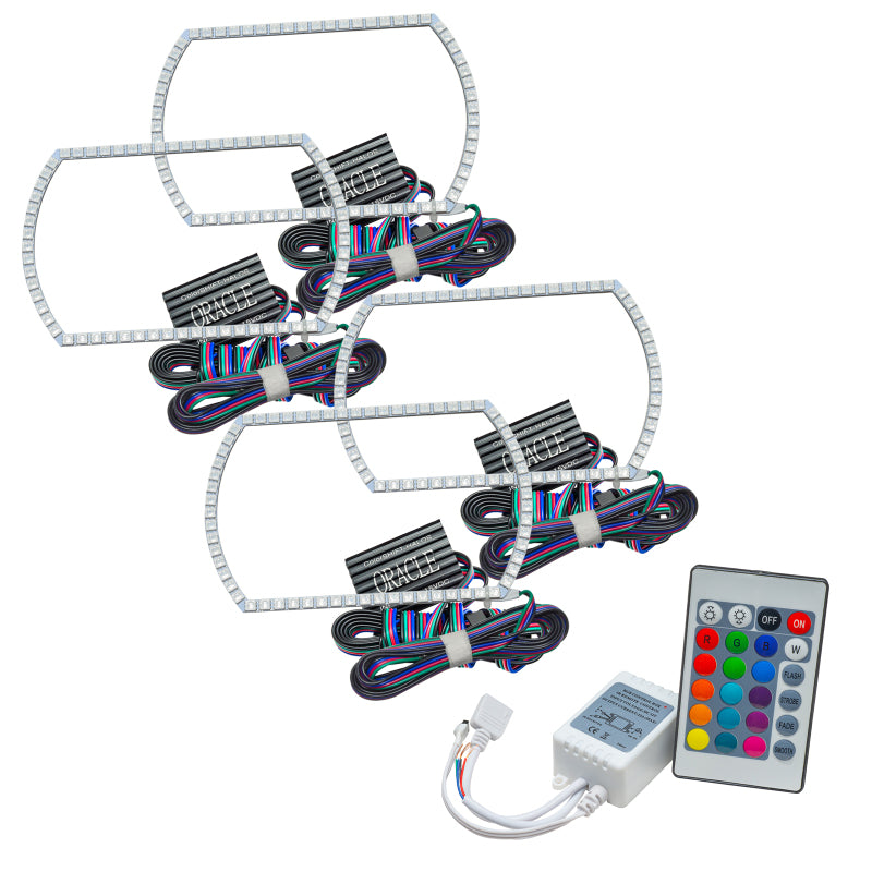 ORACLE Lighting Headlights Oracle Chevy Silverado 14-15 Halo Kit Projector Style - ColorSHIFT w/ Simple Controller SEE WARRANTY