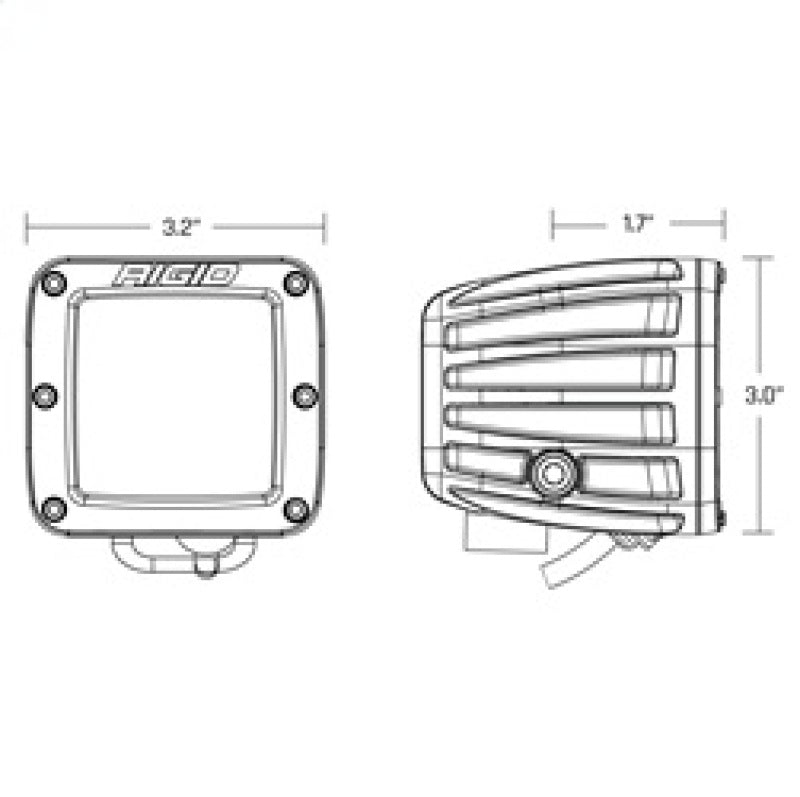 Rigid Industries Light Bars & Cubes Rigid Industries D-Series Spot w/ Amber PRO Lens (Pair)